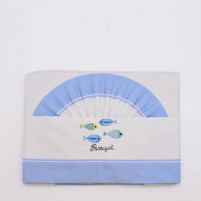 luisa-paix-o-sardinhas-parure-lit-b-b-bleu-coton image 1