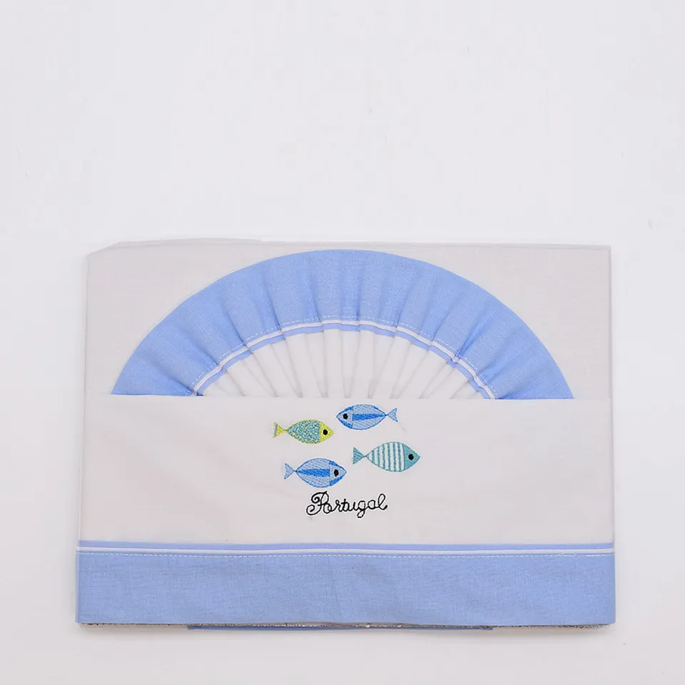 luisa-paix-o-sardinhas-parure-lit-b-b-bleu-coton image 1