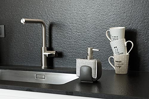 baroni-home-tutto-bagno-distributeur-savon-c-ramique-gris-fonc-porte-ponge image 6