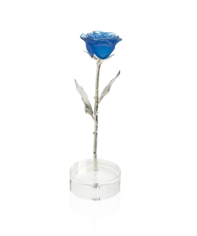 daum-univers-v-g-tal-rose-eternelle-fleur-cristal-bleu image 1