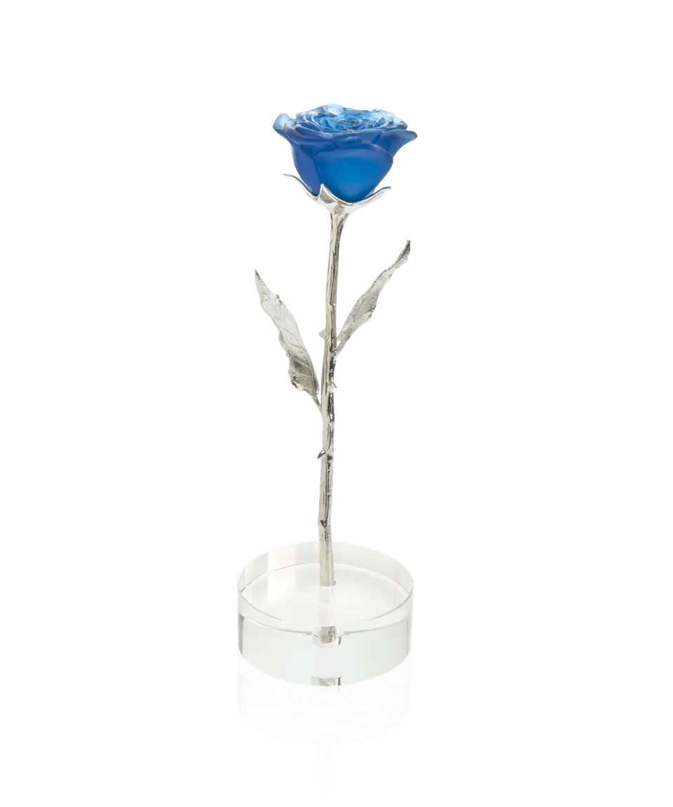 daum-univers-v-g-tal-rose-eternelle-fleur-cristal-bleu image 1