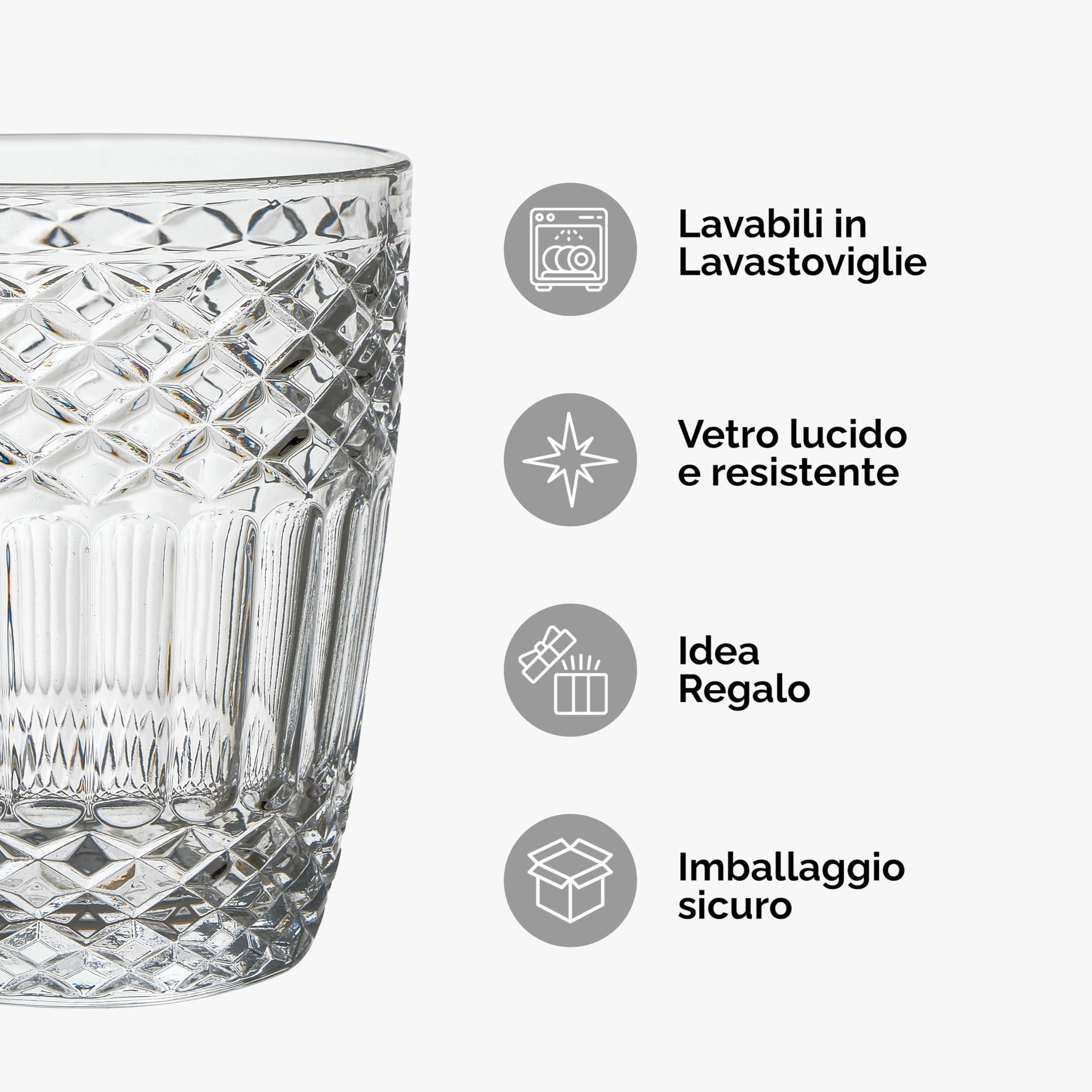 baroni-home-cucina-set-6-verres-relief-transparents-30-cl image 4