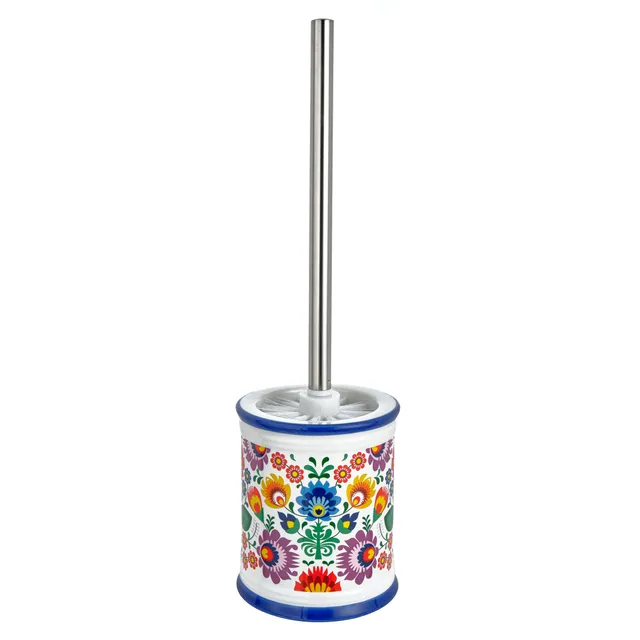 baroni-home-tutto-bagno-brosse-wc-c-ramique-fleurs-11x39-cm image 1