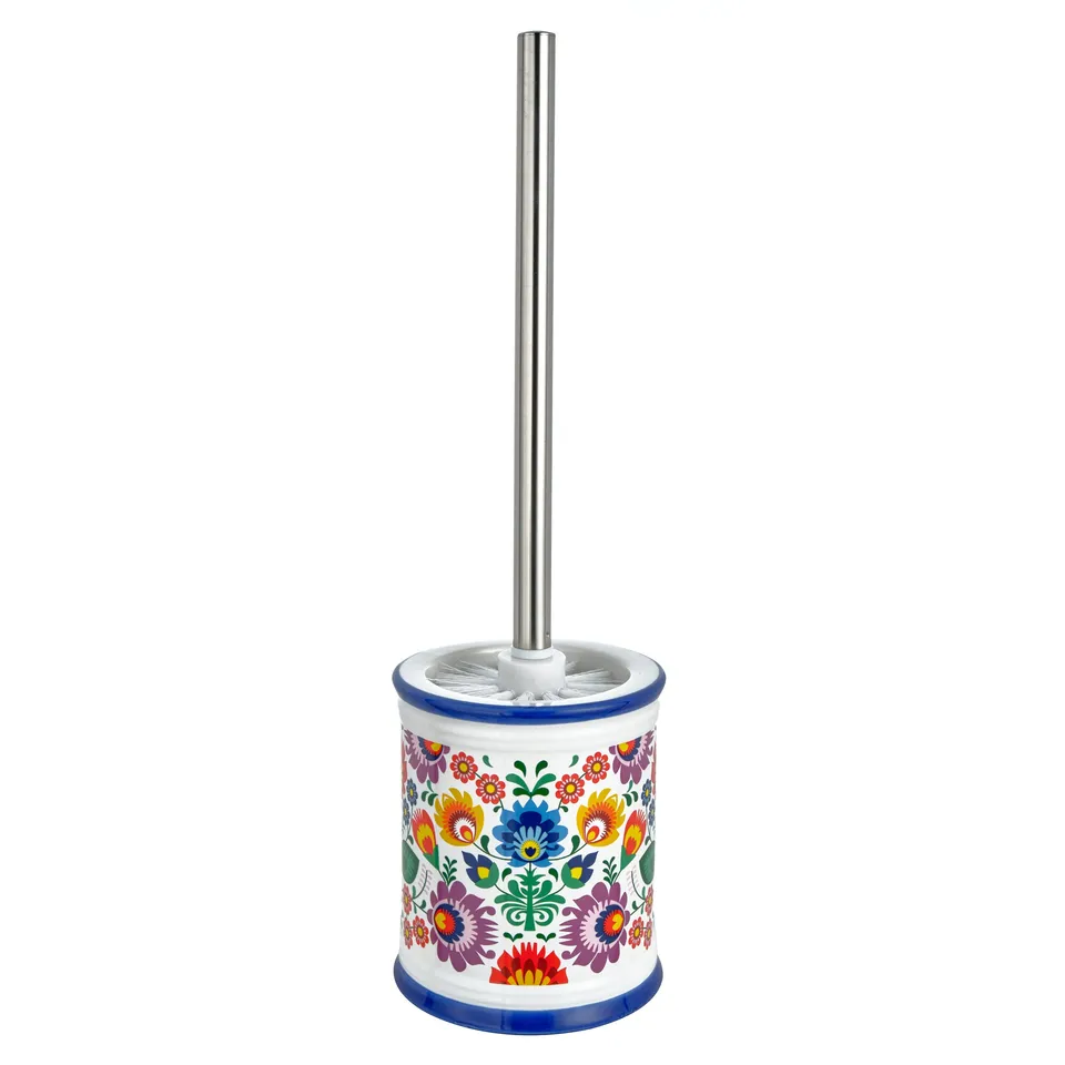 baroni-home-tutto-bagno-brosse-wc-c-ramique-fleurs-11x39-cm image 1