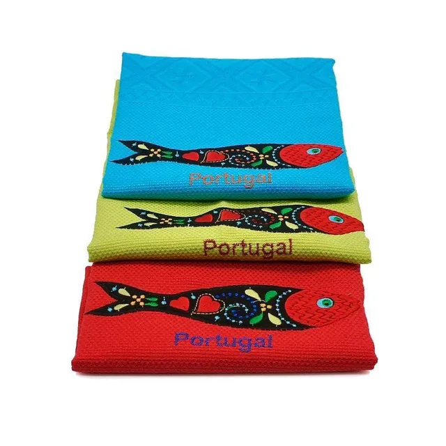 luisa-paix-o-arts-torchon-sardinha-coton-brod-bleu-50x70 image 1