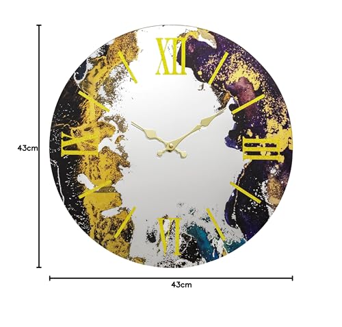 baroni-home-orologi-horloge-murale-43-cm-marbre-miroir-silencieuse image 7