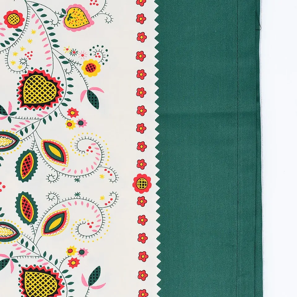 luisa-paix-o-nappe-galo-coton-verte-ronde-150cm image 1