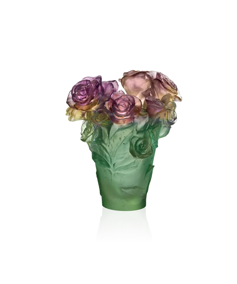daum-univers-v-g-tal-rose-passion-vase-petit-mod-le-vert-rose image 1
