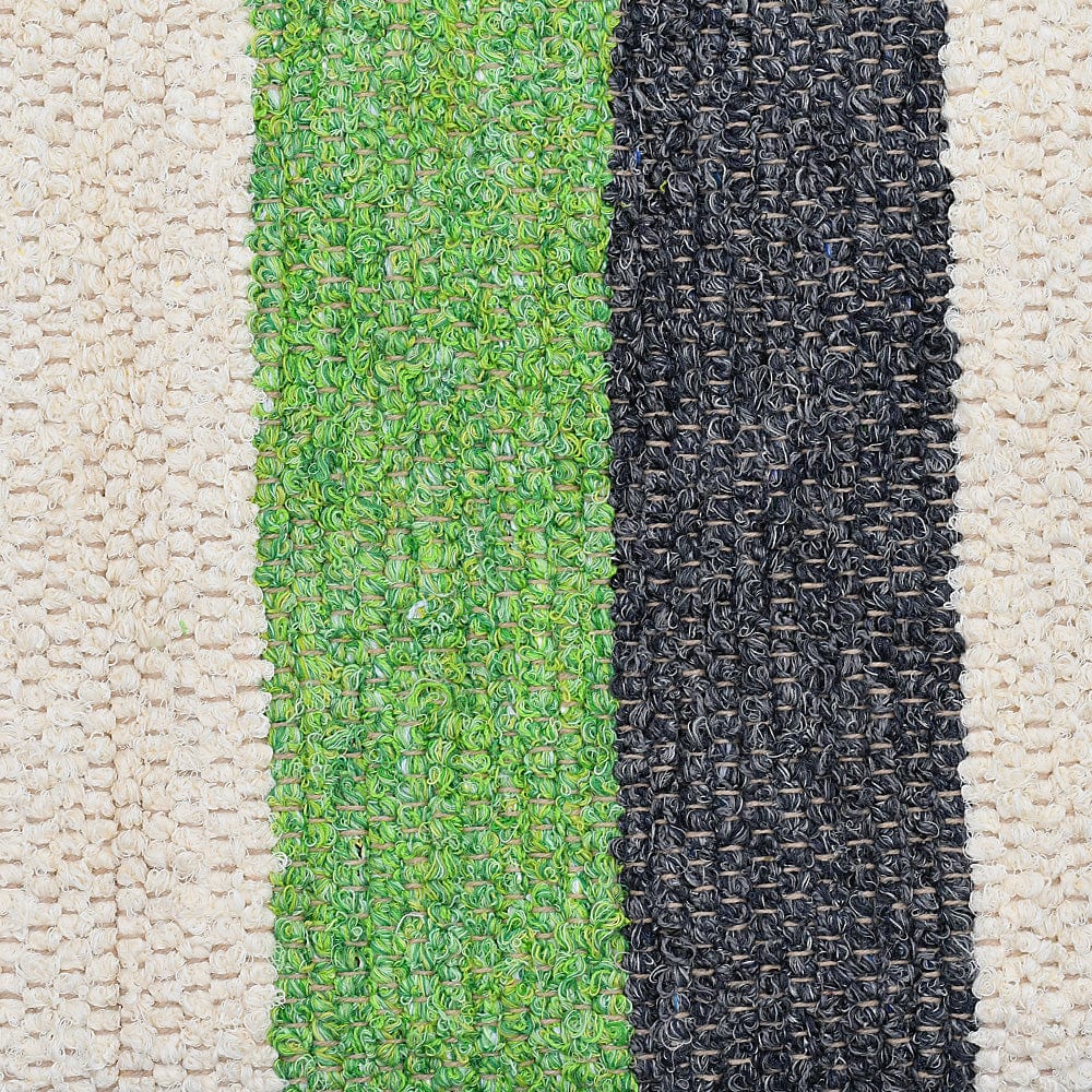 luisa-paix-o-tapis-artisanal-ray-vert-gris-beige-140x70 image 5