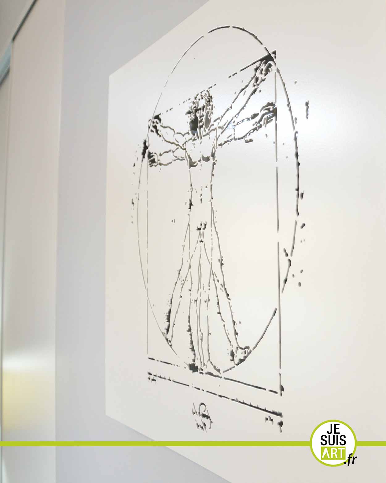 je-suis-art-tableaux-homme-vitruve-cadre-mural-m-tal image 4