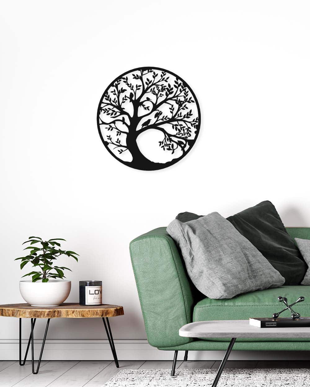 je-suis-art-tableaux-arbre-de-vie-tableau-m-tal-noir-d-coupe-laser image 1