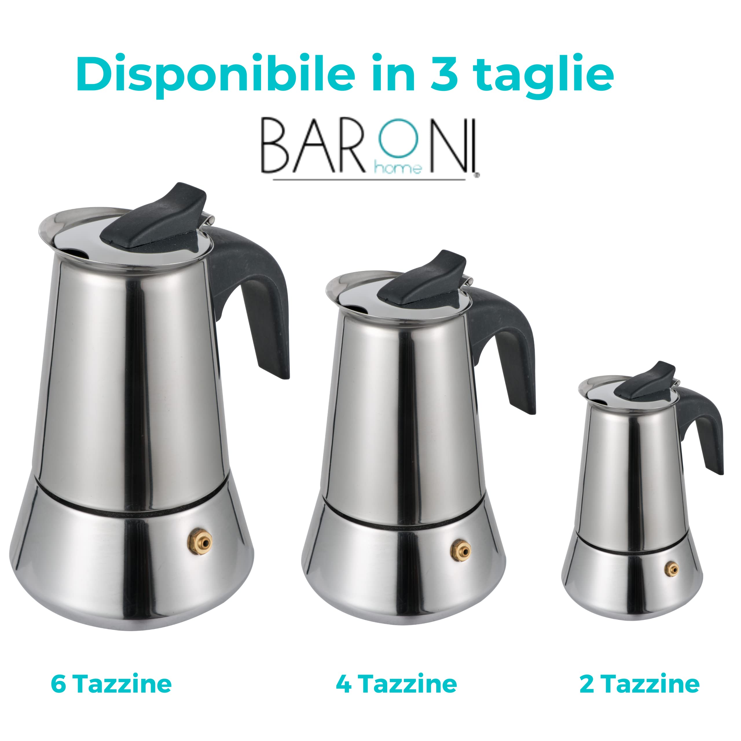 baroni-home-cucina-moka-cafeti-re-expresso-acier-6-tasses image 6