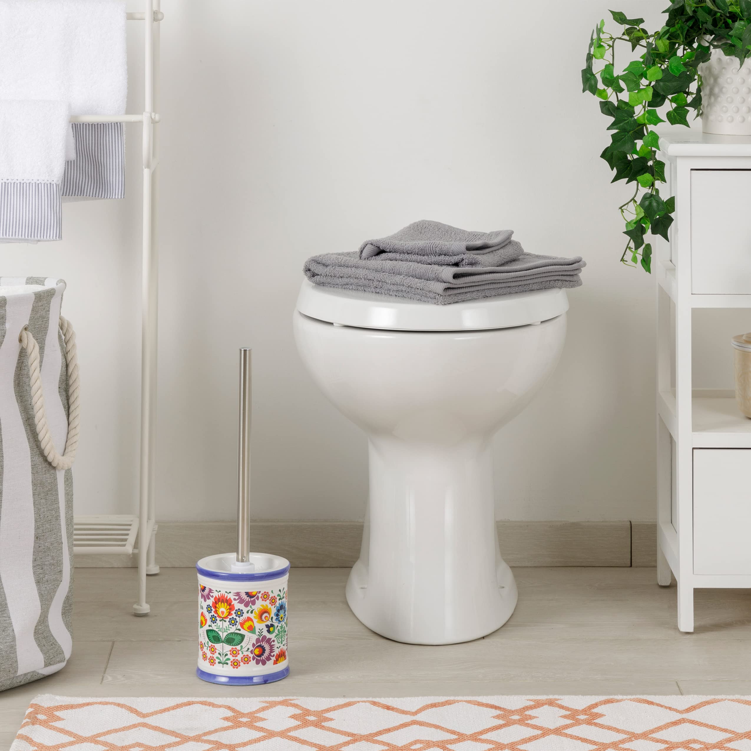 baroni-home-tutto-bagno-brosse-wc-c-ramique-fleurs-11x39-cm image 4