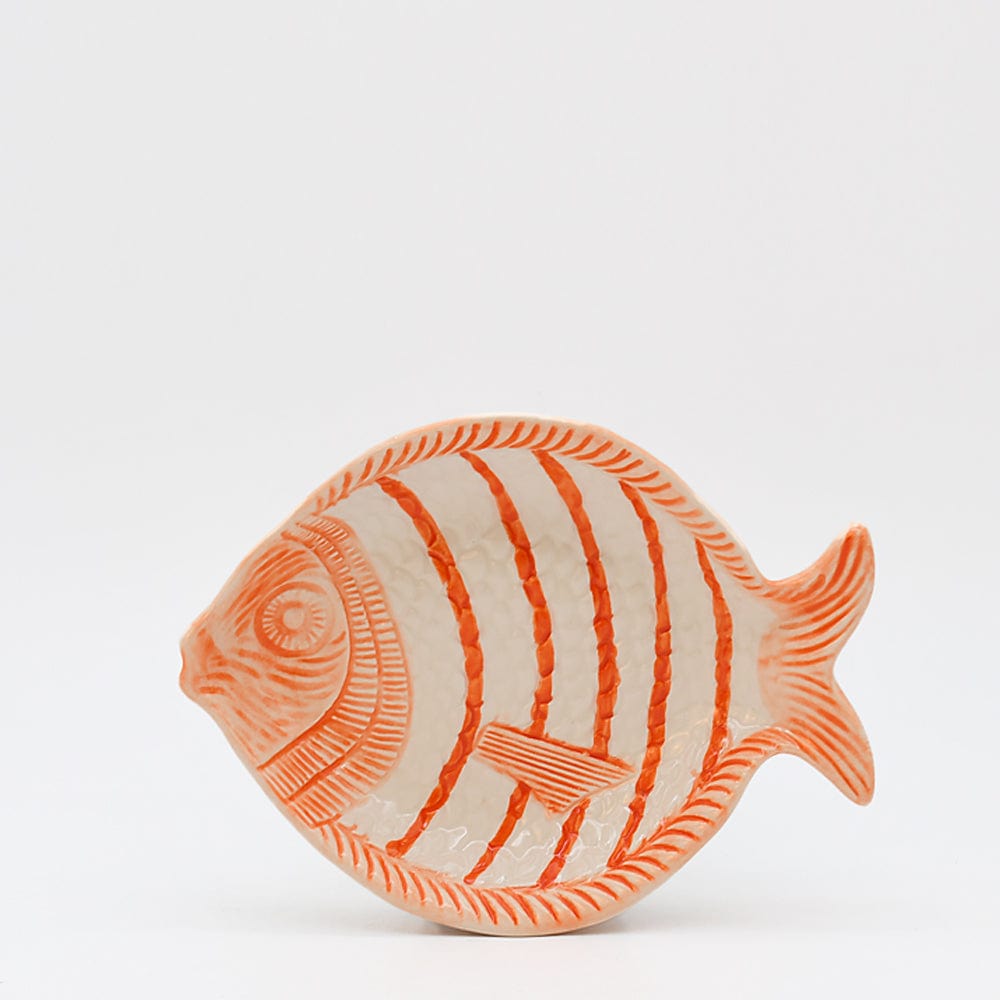luisa-paix-o-poisson-assiette-creuse-c-ramique-orange-25cm image 1