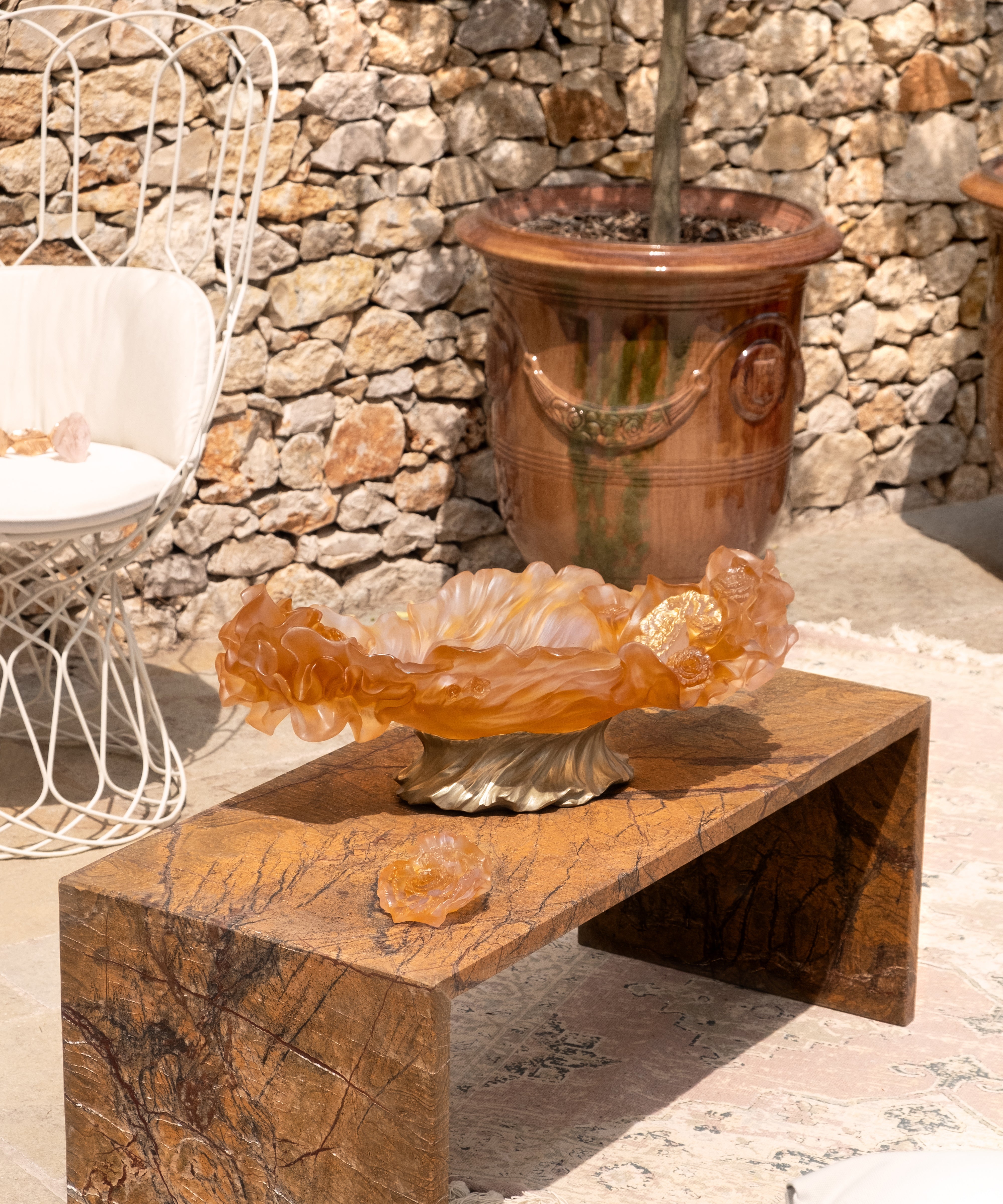 daum-rose-royale-centre-de-table-cristal-prestige-99-ex image 2