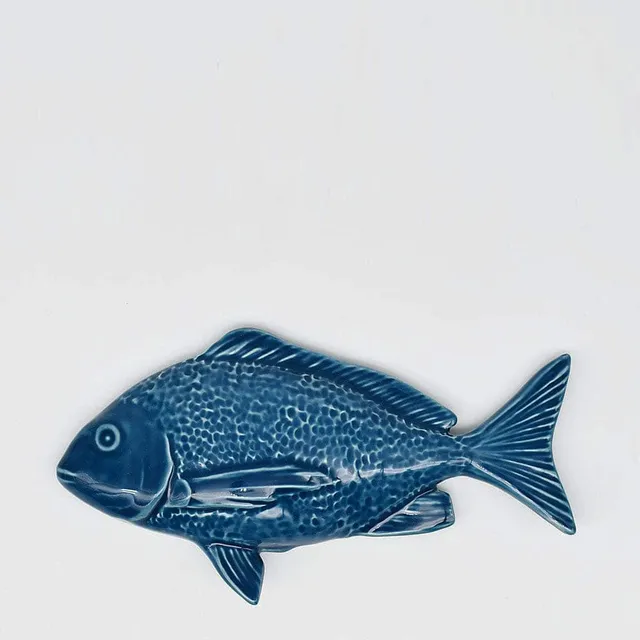 luisa-paix-o-poisson-dourada-bleu-c-ramique-murale-21-cm image 1