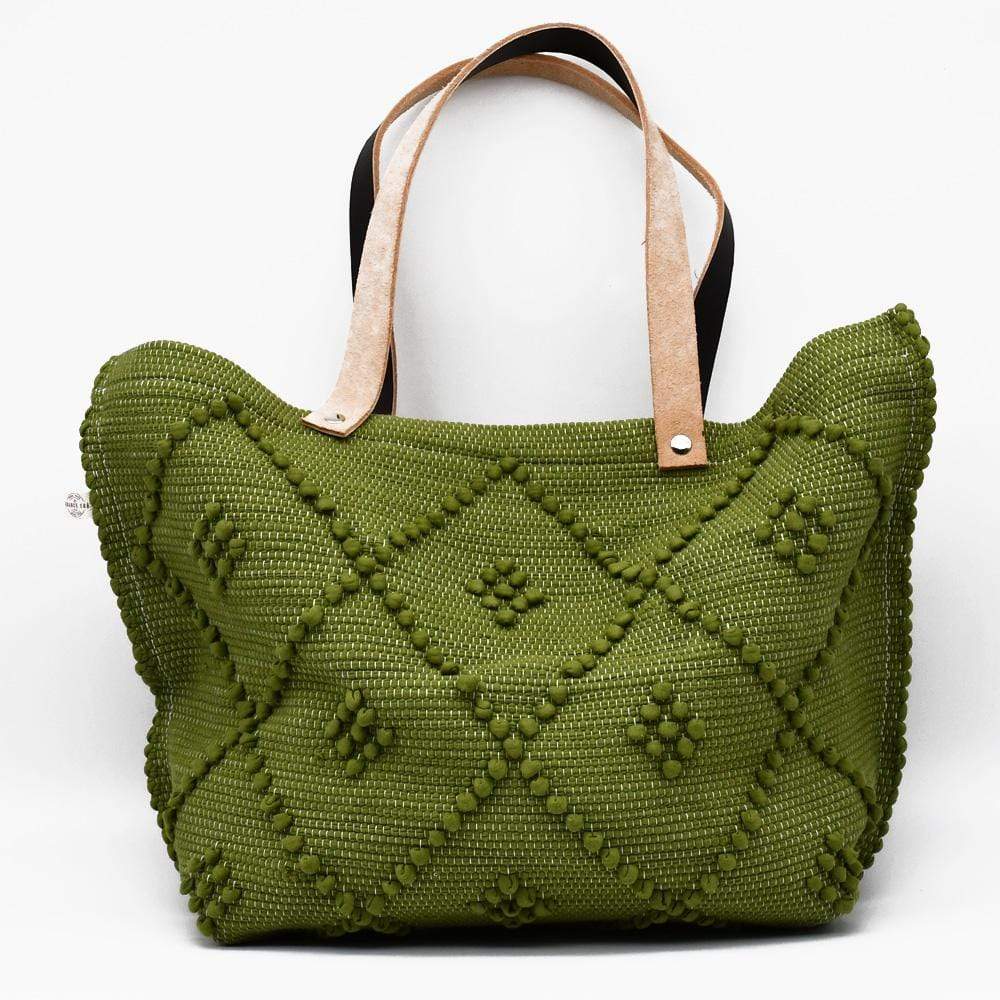 luisa-paix-o-sac-paule-cuir-sac-vert-tapis-50cm image 1