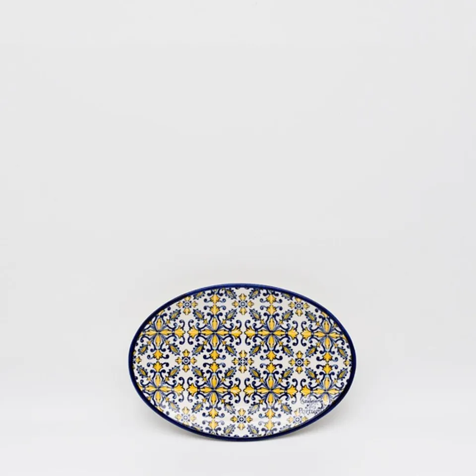 luisa-paix-o-tradicional-plat-c-ramique-jaune-17-cm-azulejos image 1