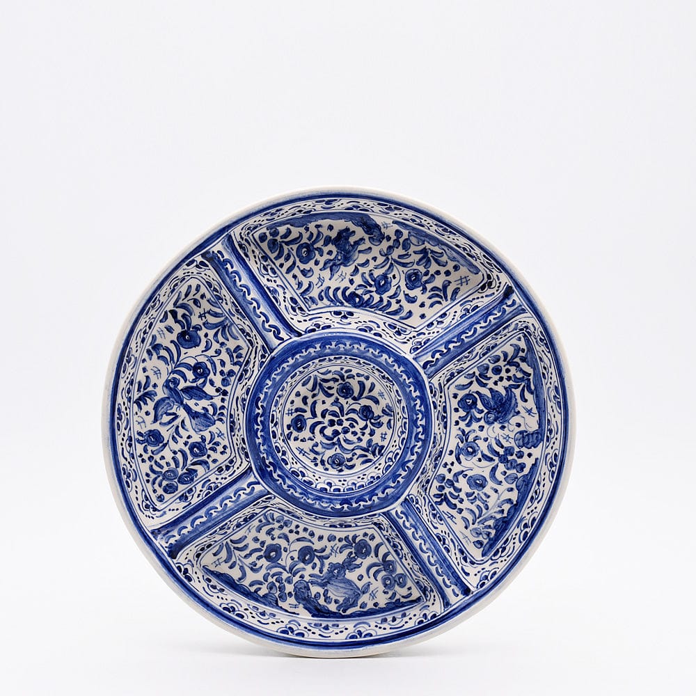 luisa-paix-o-vaisselle-plat-coimbra-26-cm-c-ramique-bleu-5-compartiments image 1