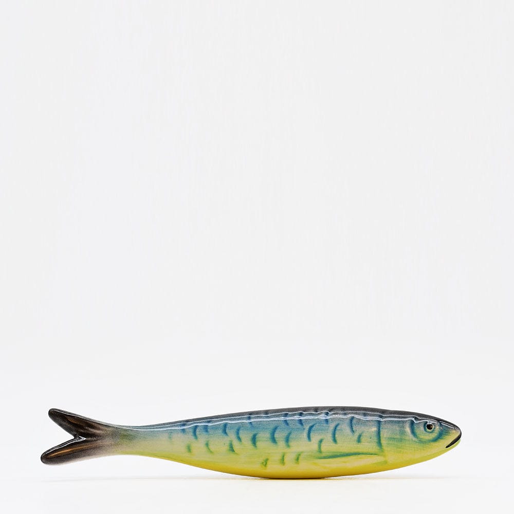 luisa-paix-o-sardine-caldas-da-rainha-c-ramique-bleue-jaune-19-cm image 1