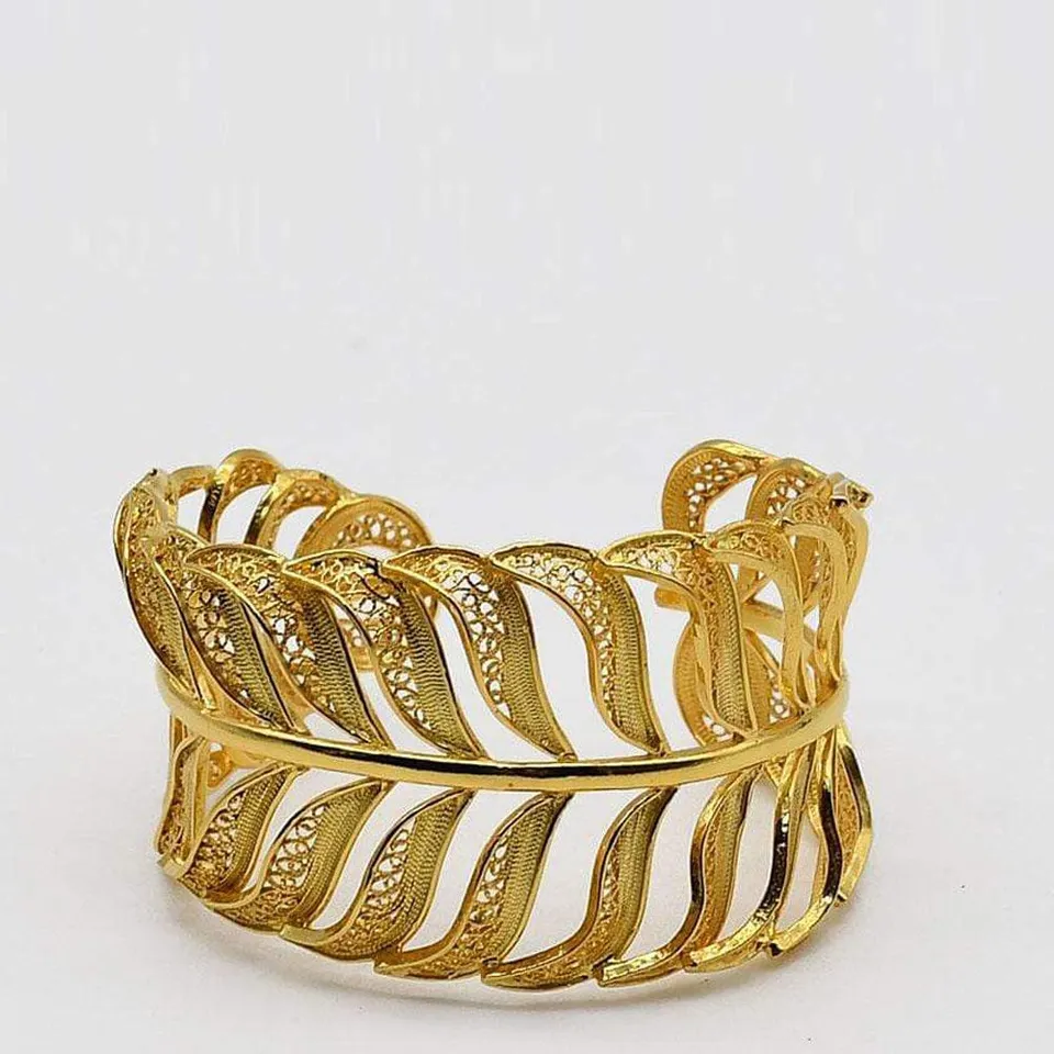 luisa-paix-o-bracelet-manchette-argent-dor-filigrane-4-cm image 1