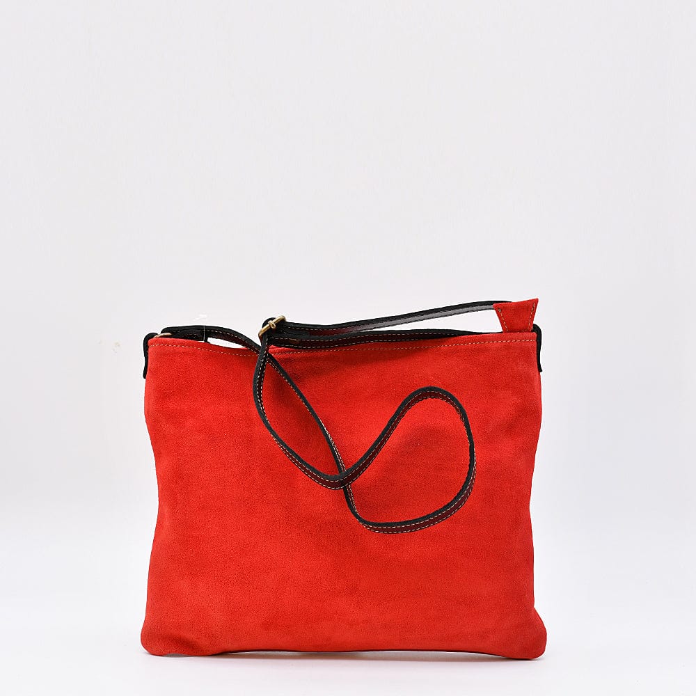 luisa-paix-o-accessoires-sac-bandouli-re-daim-rouge-30cm image 1