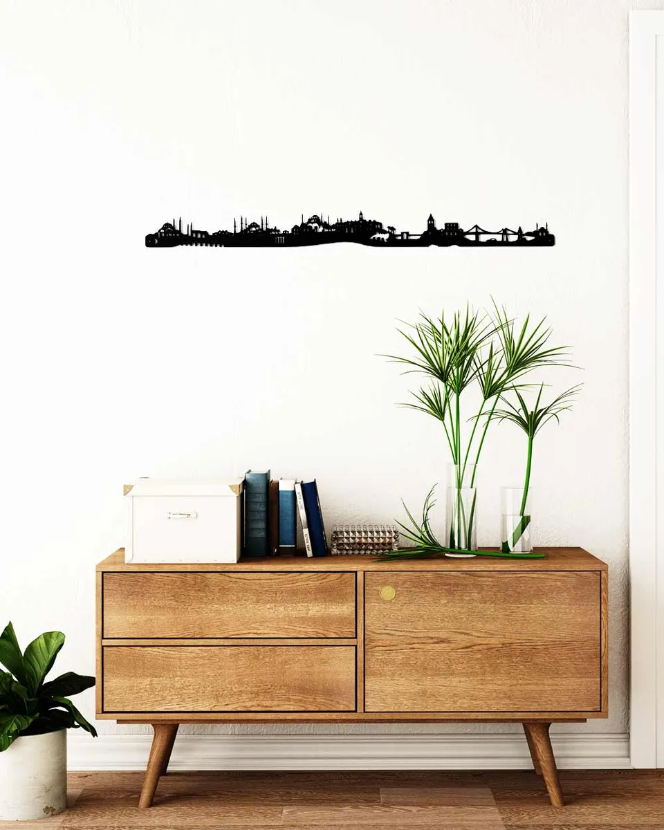 je-suis-art-skylines-monde-istanbul-silhouette-murale-m-tal image 1