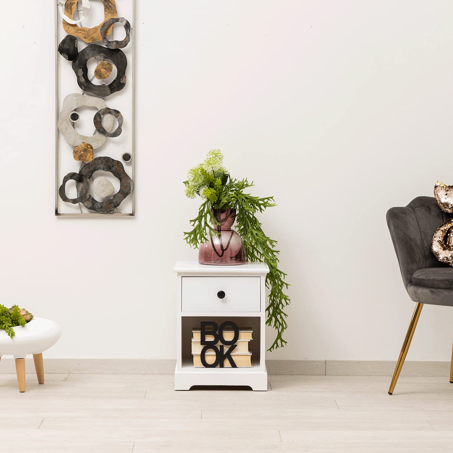 baroni-home-mobili-table-de-chevet-blanche-1-tiroir-35x30x45-5-cm image 2
