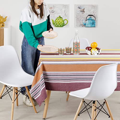 baroni-home-cucina-nappe-coton-rayures-bordeaux-145x245-cm image 8