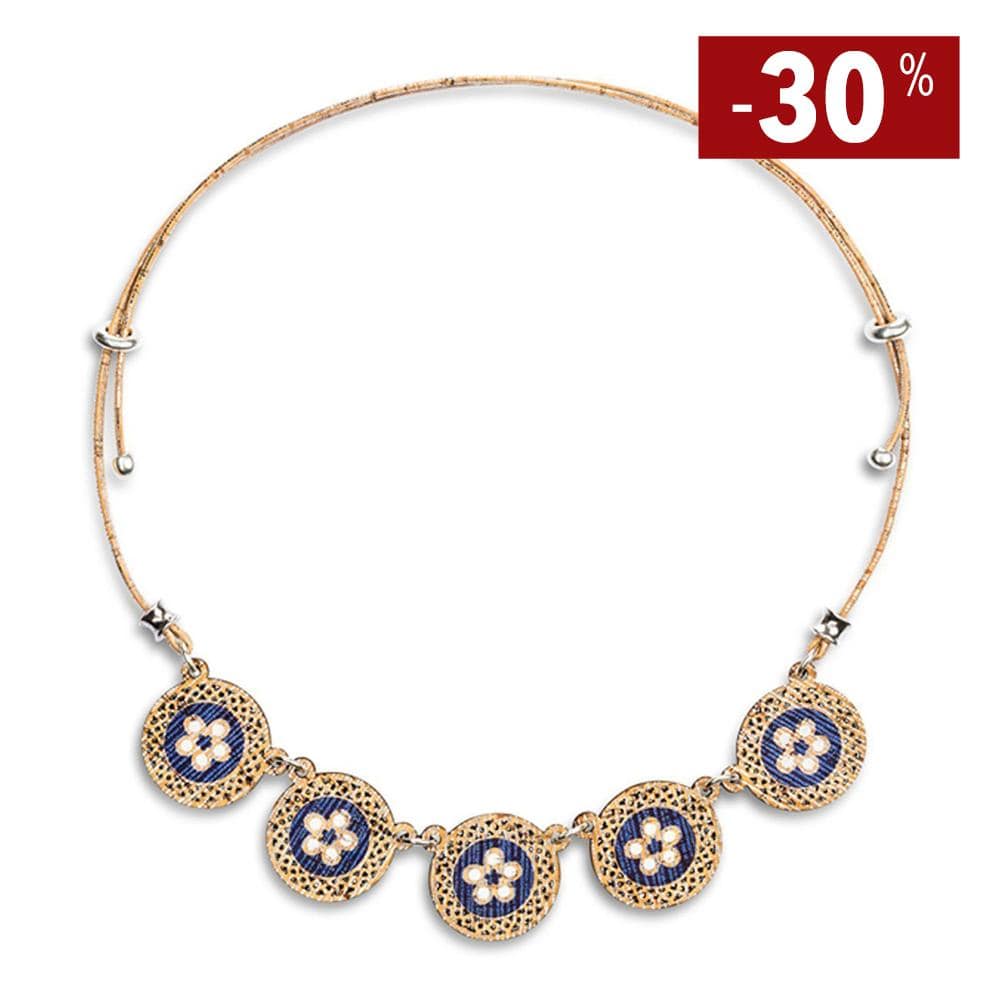 luisa-paix-o-flores-collier-en-li-ge-bleu-5-pendentifs image 1