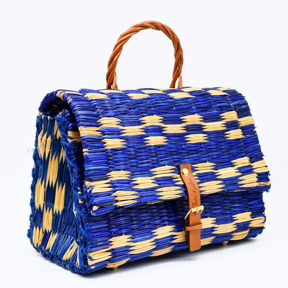 luisa-paix-o-accessoires-portugal-sac-jonc-bleu-30-cm-cuir image 2