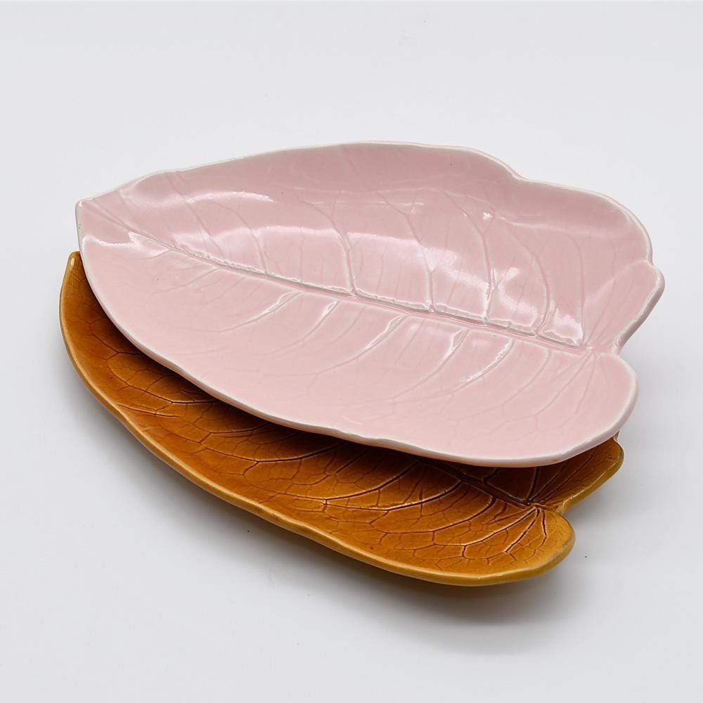 luisa-paix-o-rio-coupe-feuille-c-ramique-marron-27x15-cm image 3