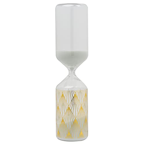 baroni-home-decorazioni-sablier-blanc-dor-24-cm-verre image 5