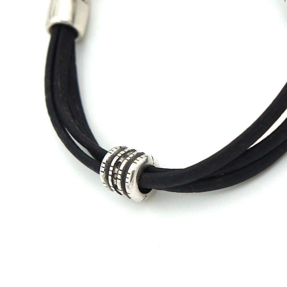 luisa-paix-o-bracelet-li-ge-noir-bracelet-v-g-tal-17-5cm image 2