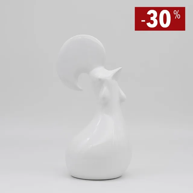 luisa-paix-o-coq-c-ramique-blanc-artisanat-caldas-21cm image 1