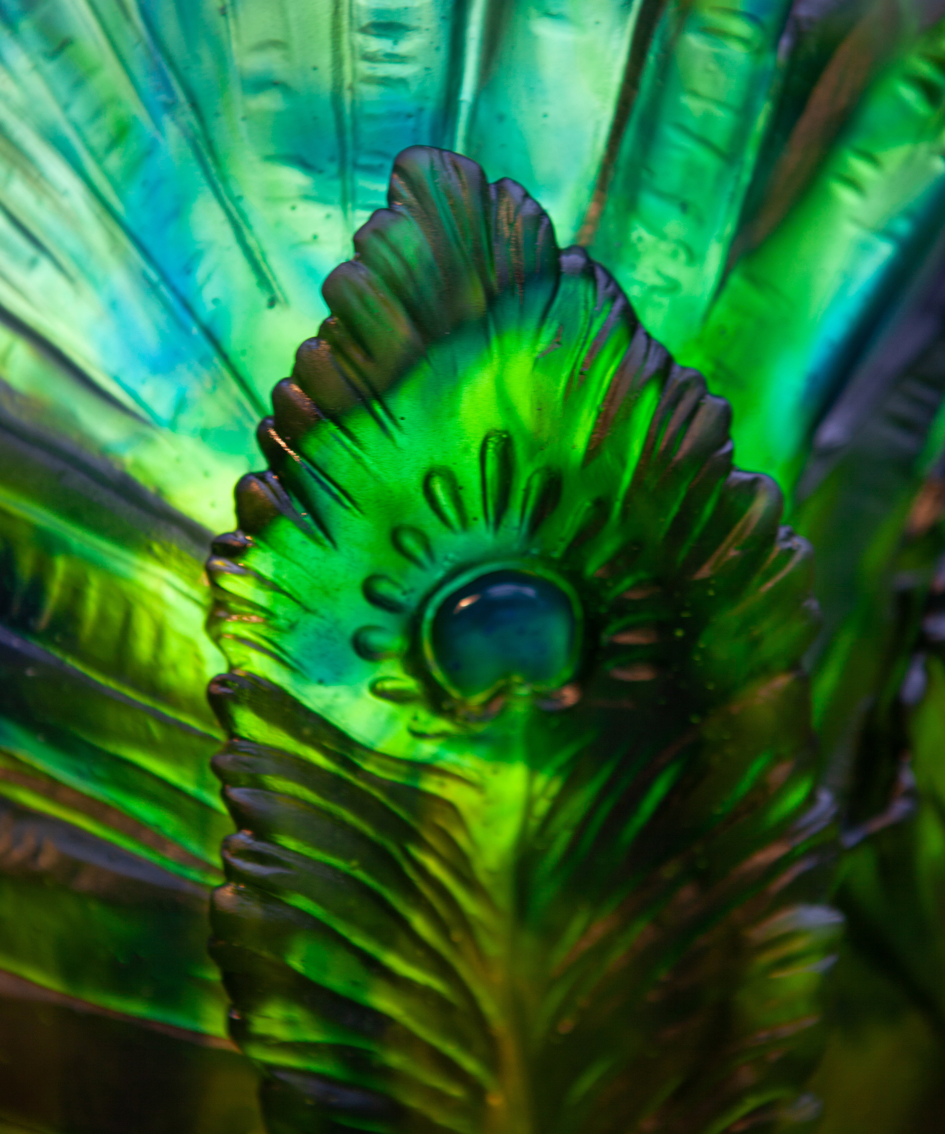 daum-univers-v-g-tal-fleur-de-paon-exotique-vase-magnum image 6