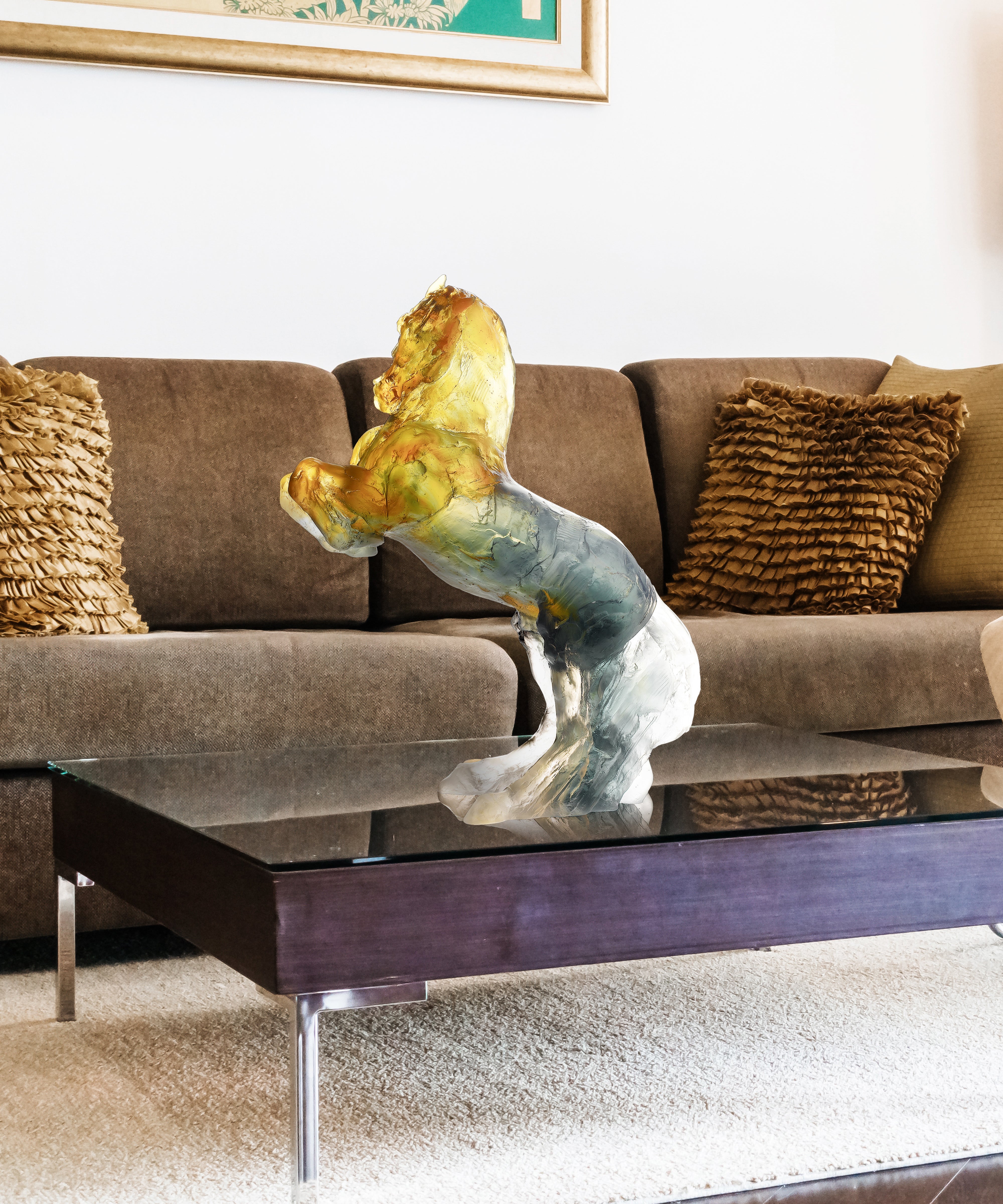 daum-art-cristal-balthazar-ambre-gris-sculpture-animale-sauvat image 2
