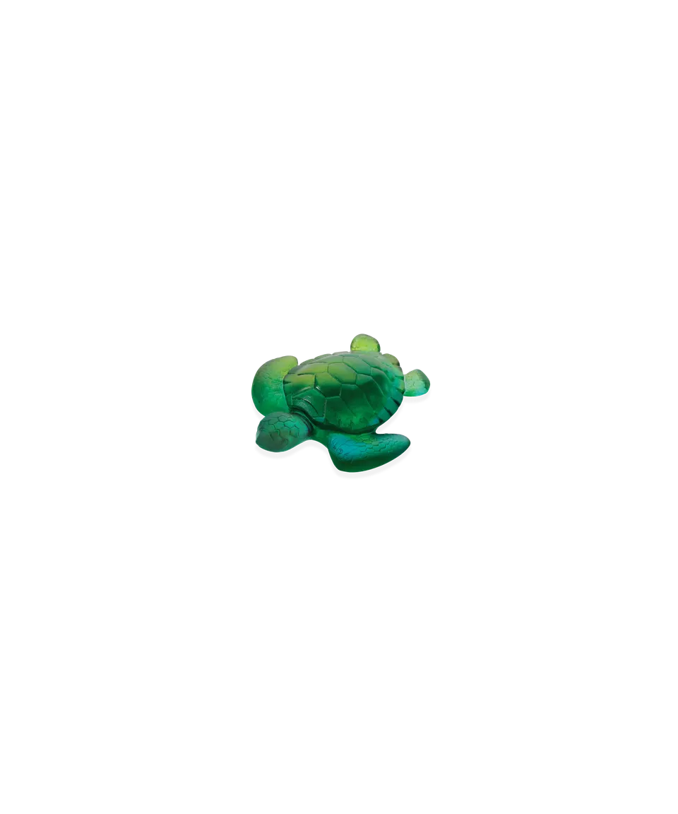 daum-univers-animalier-mini-tortue-sculpture-turquoise image 1
