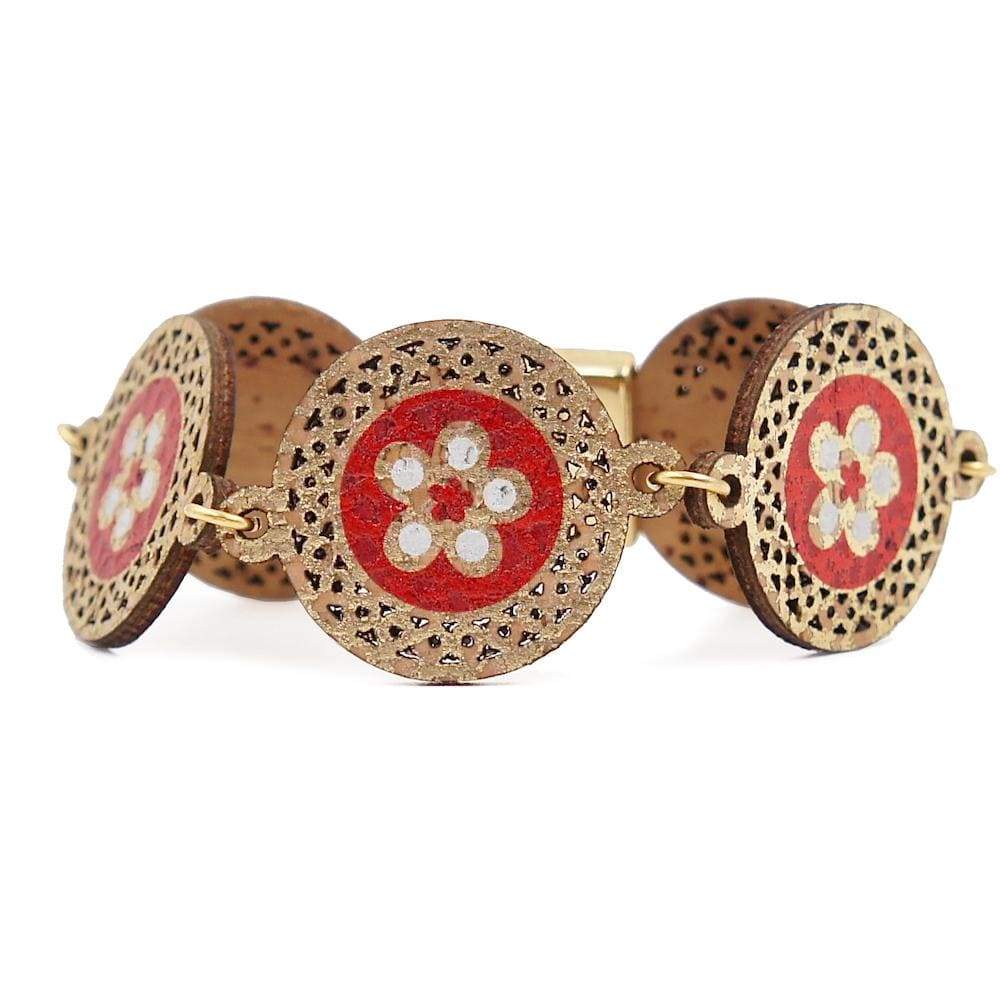 luisa-paix-o-bijoux-du-portugal-bracelet-li-ge-flores-rouge-16-5-cm image 3