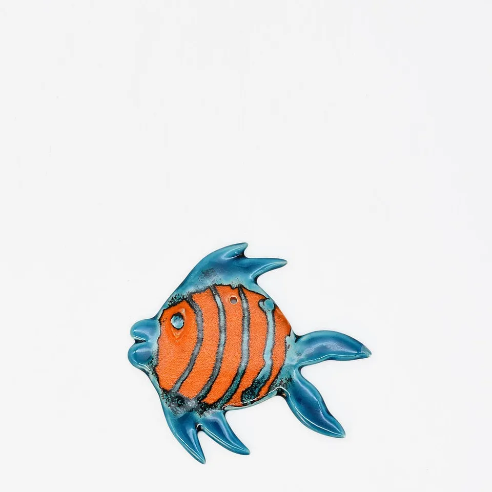 luisa-paix-o-suspension-poisson-c-ramique-orange-15x13-cm image 1