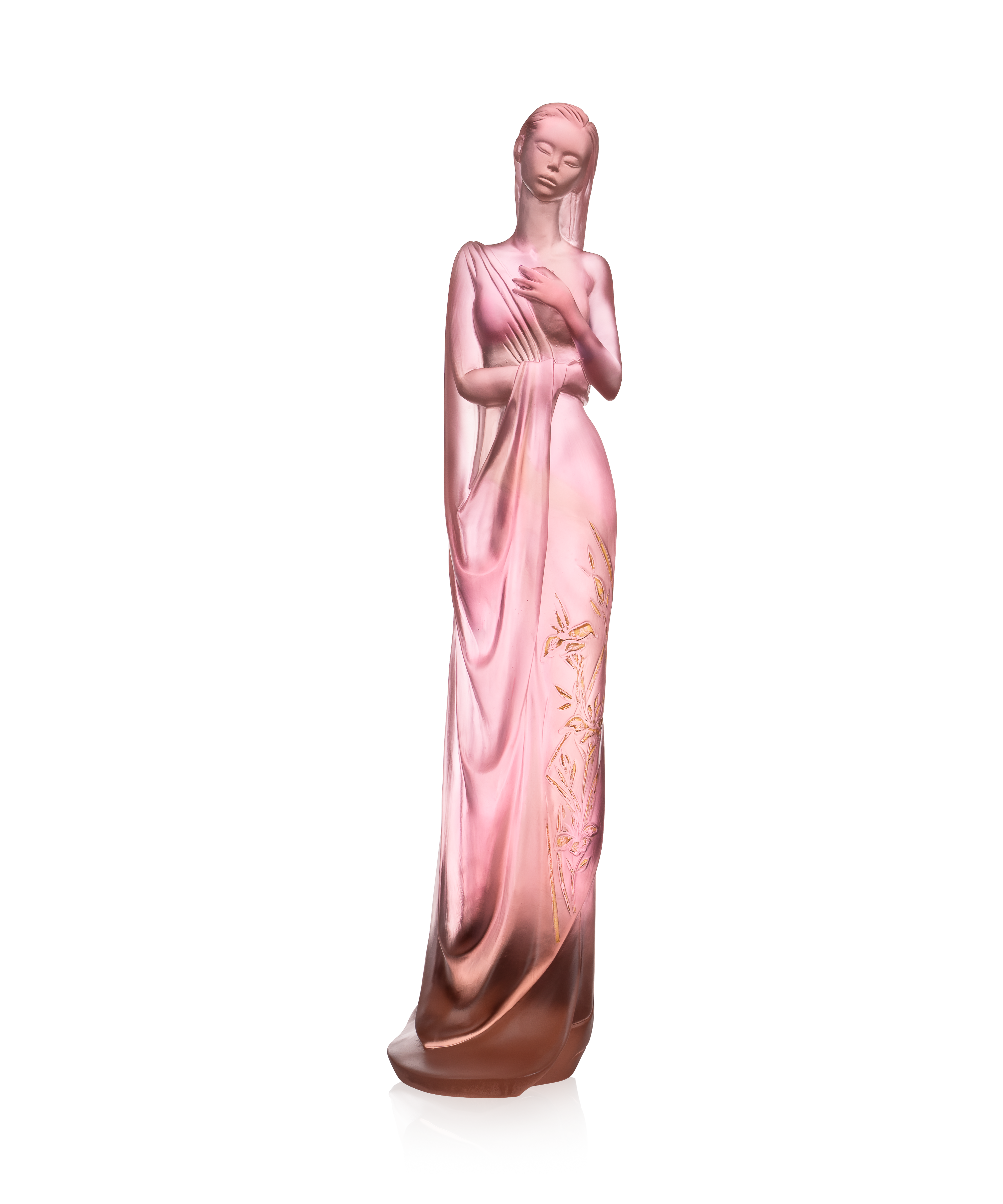 daum-lys-d-eau-sculpture-rose-or-50-ex-deville image 1