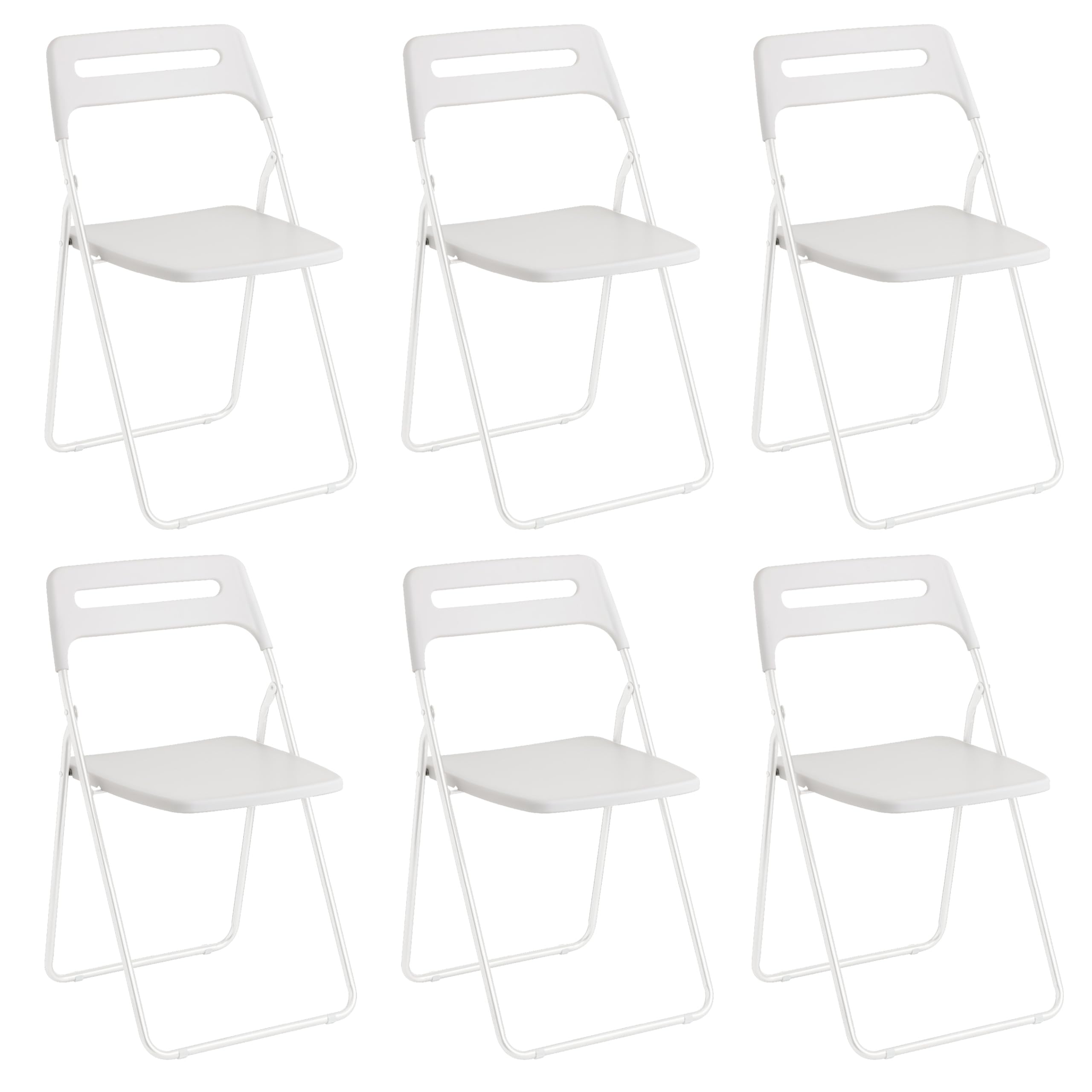 baroni-home-sedie-chaise-pliante-blanc-42x38x78cm-acier image 8