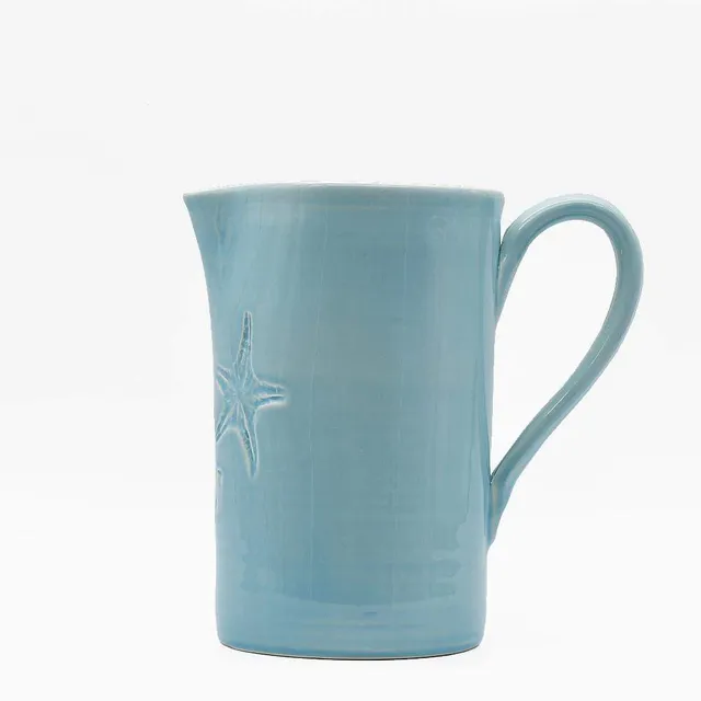 luisa-paix-o-vaisselle-portugaise-carafe-estrela-do-mar-turquoise-19-cm image 1