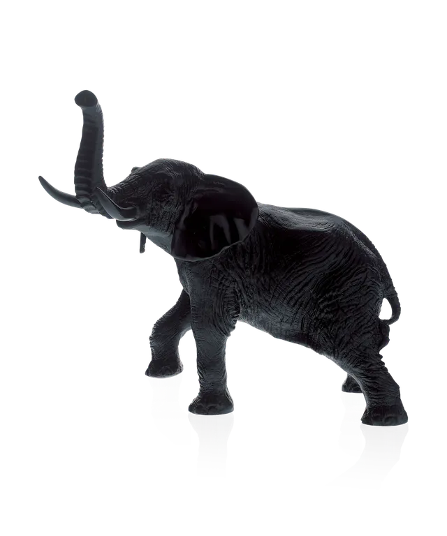daum-univers-animalier-el-phant-noir-grand-mod-le-leroy-sculpture image 1