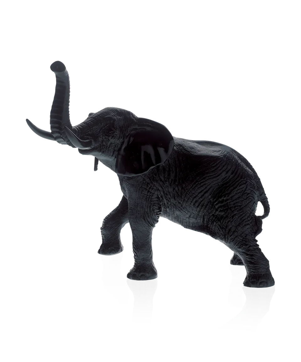 daum-univers-animalier-el-phant-noir-grand-mod-le-leroy-sculpture image 1
