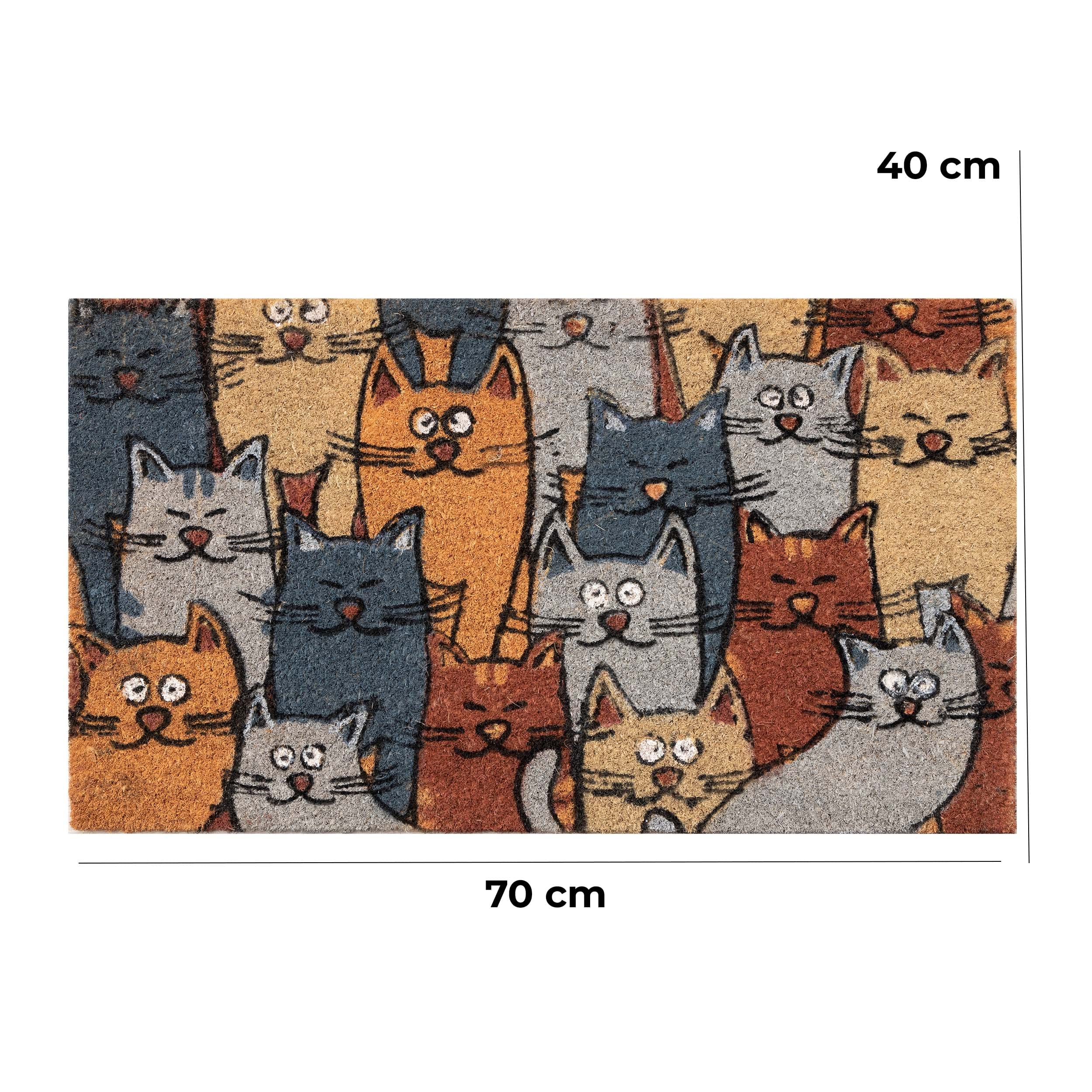 baroni-home-paillasson-coco-70x40-cm-colonie-de-chats image 3