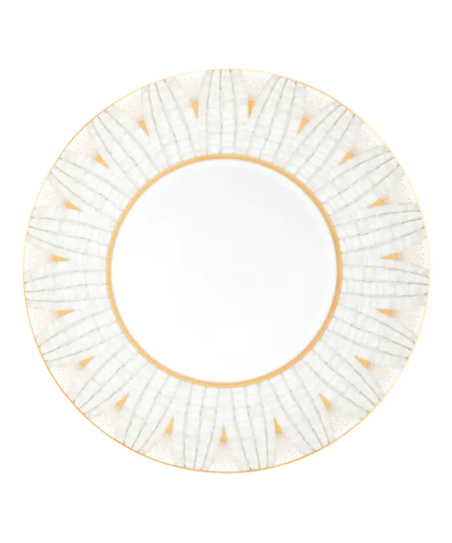 daum-art-de-la-table-or-d-abeille-coffret-2-assiettes-creuses-porcelaine image 1
