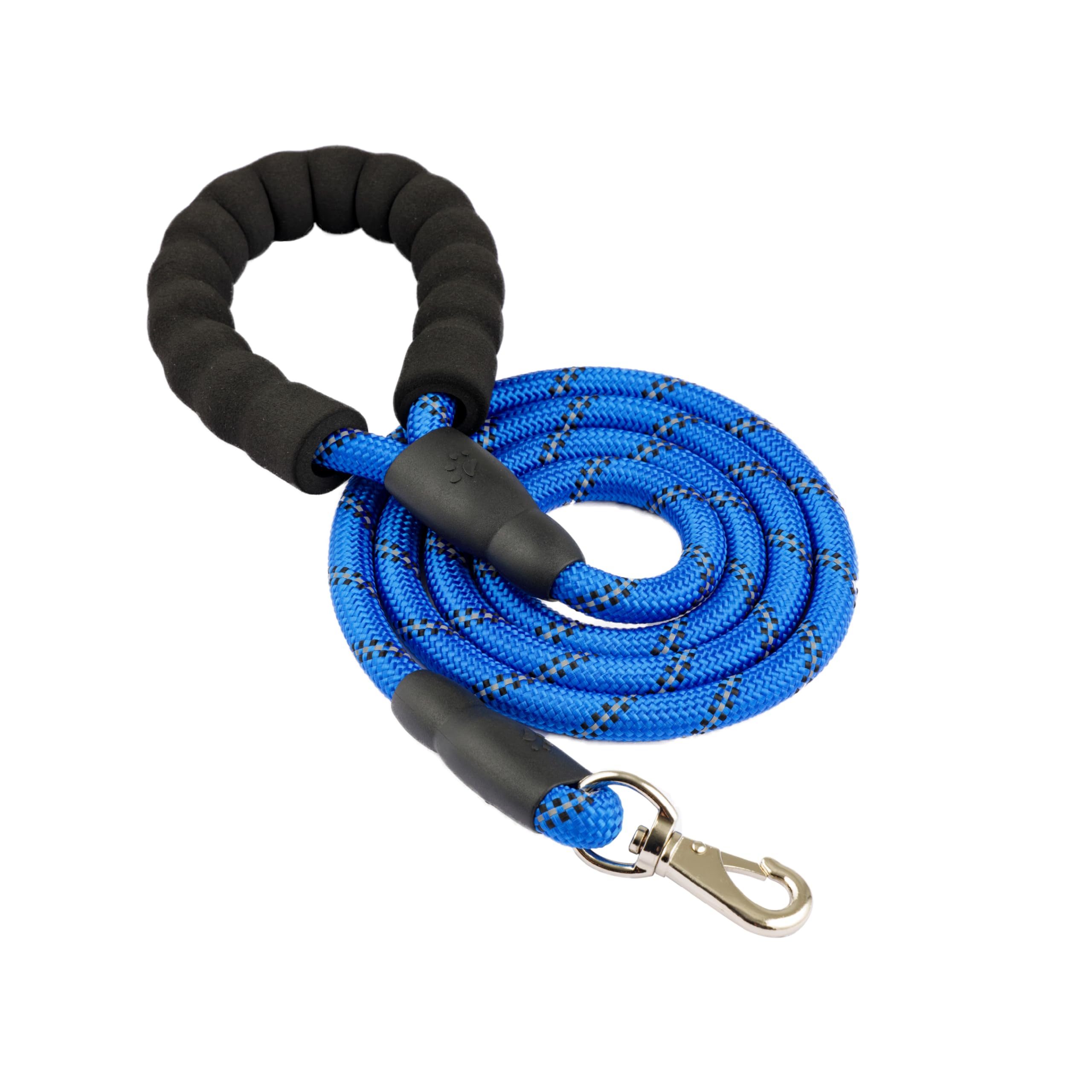 baroni-home-pet-laisse-pour-chien-1-5-m-bleu-nylon-r-fl-chissant image 1