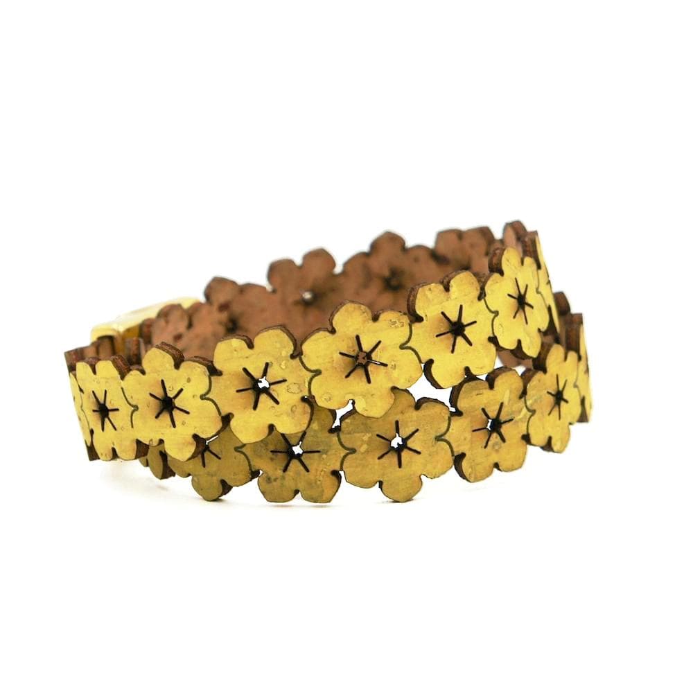 luisa-paix-o-flores-bracelet-li-ge-jaune-double image 2
