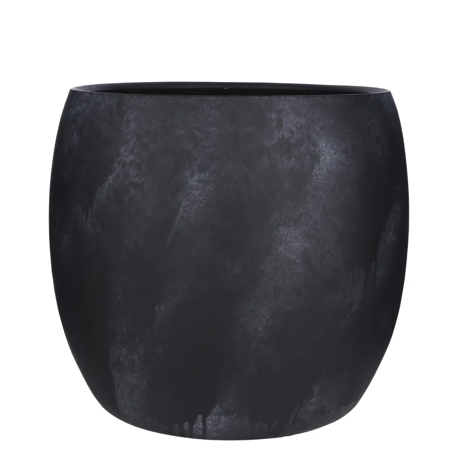 mica-decorations-lester-pot-de-fleurs-terre-cuite-noir-35-cm image 1